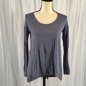 Blue/Grey Top with Lace Detail on Back
